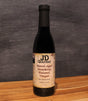Bottle of JD Gourmet Strawberry Balsamic Vinegar, dark barrel-aged Modena balsamic with real strawberry