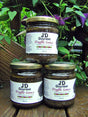 JD Gourmet Truffle Sauce jar made with Black Summer Truffles and black olives, earthy savory spread