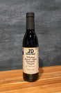 Bottle of JD Gourmet Whiskey Barrel Aged Balsamic Vinegar, Our Private Stock, dark traditional balsamic